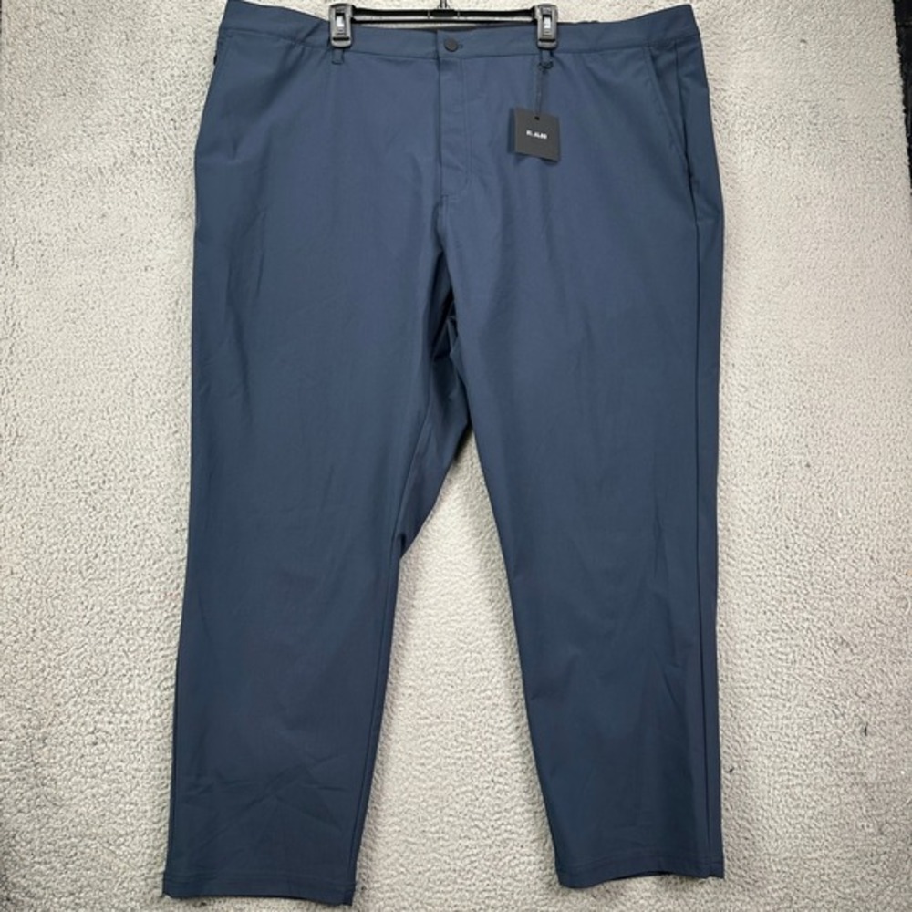 01.Algo Pants Chino Golf Mens 44 Blue Performance Tech Wicking Athleisure NEW